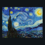 Poster Vincent Van Gogh Starry Nuit Vintage Art<br><div class="desc">Vincent Van Gogh Starry Nuit Art Vintage Poster</div>