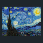 Poster Vincent Van Gogh Starry Nuit Vintage Art<br><div class="desc">Vincent Van Gogh Starry Nuit Art Vintage Poster</div>