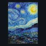 Poster Vincent Van Gogh Starry Nuit Vintage Art<br><div class="desc">Vincent Van Gogh Starry Nuit Art Vintage Poster</div>