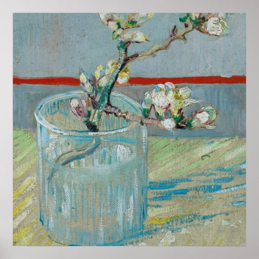 Poster Vincent Van Gogh - Succursale d'amandes florissant (Devant)