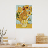 Poster Vincent Van Gogh Sunflower Vase (Cuisine)