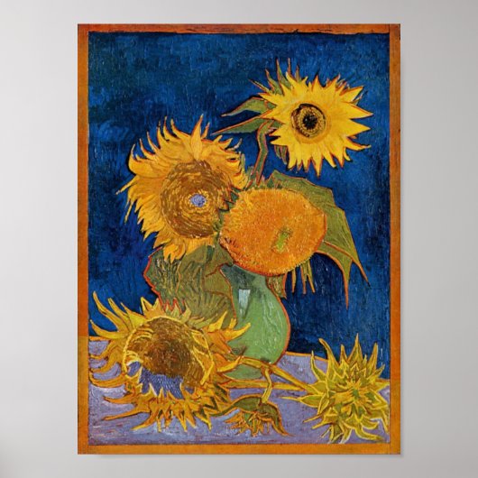 Poster Vincent Van Gogh - Sunflowers, 2e version (Devant)