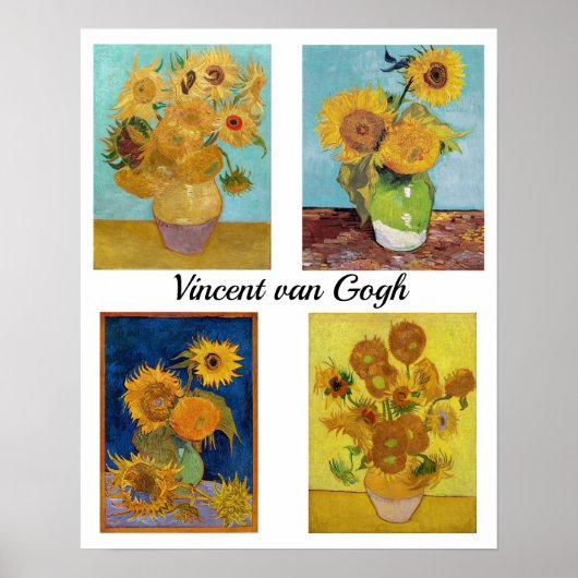 Poster Vincent Van Gogh Sunflowers Serie (Devant)