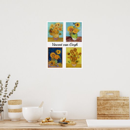 Poster Vincent Van Gogh Sunflowers Serie (Cuisine)