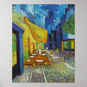 Poster Vincent van Gogh, terrasse de Cafè la nuit