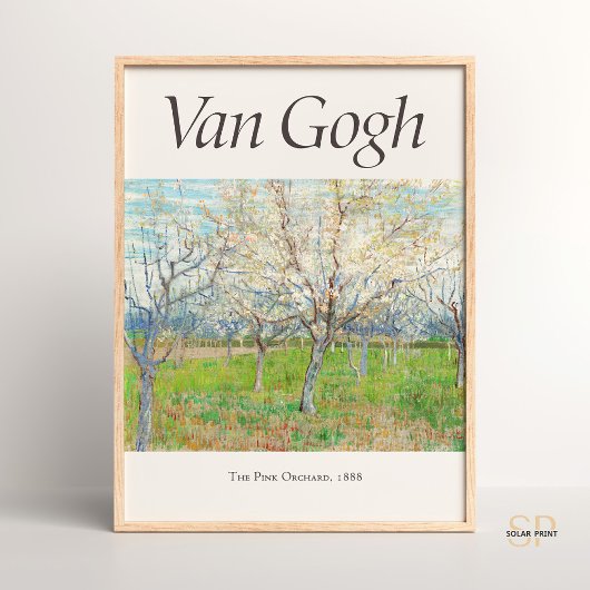 Poster Vincent van Gogh The Pink Orchard Art Print Retro