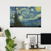 Poster Vincent Van Gogh - The Starry Night (Bureau à domicile)