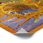 Poster Vincent Van Gogh - Tournesols, 2ème version (Coin)