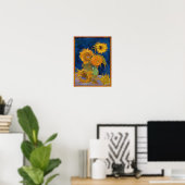 Poster Vincent Van Gogh - Tournesols, 2ème version (Bureau à domicile)