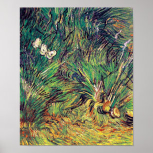 Poster Vincent Van Gogh - Two White Butterflies Fine Art