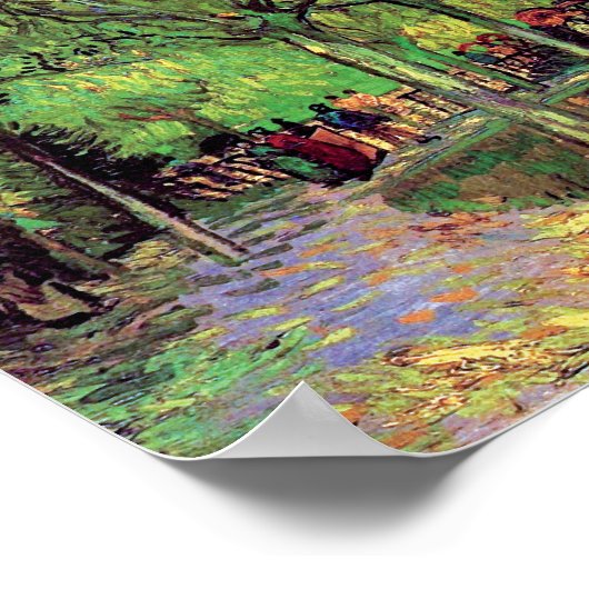 Poster Vincent Van Gogh - Une Voie Dans Le Jardin Public (Coin)
