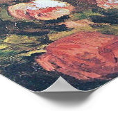 Poster Vincent Van Gogh - Vase avec des pavots, des fleur (Coin)