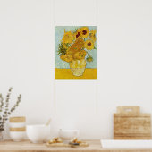 Poster Vincent Van Gogh - Vase avec douze tournesols (Cuisine)