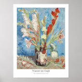 Poster Vincent van Gogh Vase avec Gladioli et Asters (Devant)