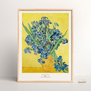 Poster Vincent van Gogh Vase avec Irises Art Imprimer Vin