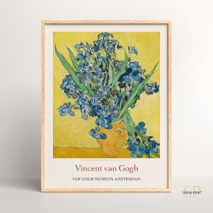 Poster Vincent van Gogh Vase avec Irises Jaune Imprimer