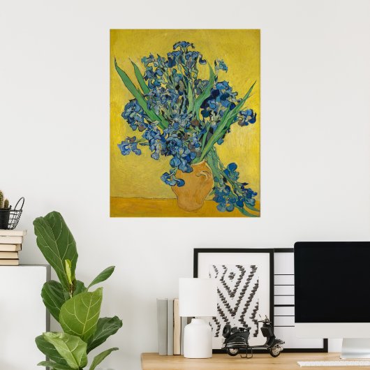 Poster Vincent Van Gogh Vase Avec Peinture D'Art Irises (Bureau à domicile)