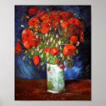 Poster Vincent Van Gogh Vase avec Red Poppies Art<br><div class="desc">Vincent Van Gogh Vase avec Red Poppies Poster d'Art</div>