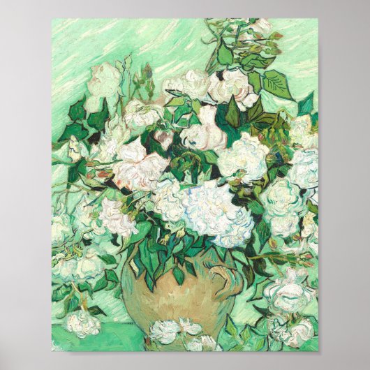 Poster Vincent Van Gogh Vase Avec Roses Rose (Devant)