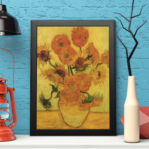 Poster Vincent van Gogh Vase de vie morte avec 15 tournes