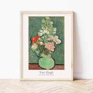 Poster Vincent van Gogh Vase of Flowers Art Imprimer Vint