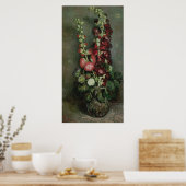 Poster Vincent van Gogh | Vase of Hollyhocks, 1886 (Cuisine)