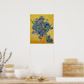 Poster Vincent van Gogh - Vase with Irises (Cuisine)