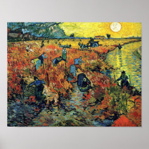 Poster Vincent Van Gogh - Vignoble Rouge À Arles Peinture