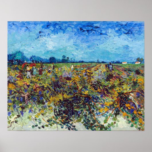 Poster Vincent van Gogh - Vignoble vert (Devant)
