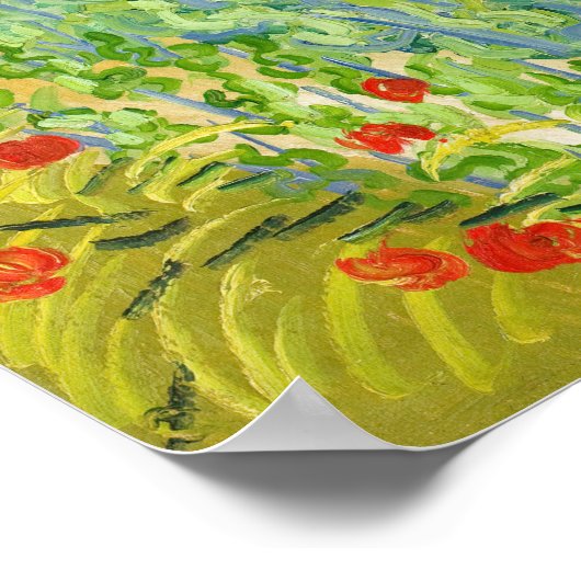 Poster Vincent van Gogh - Vignobles à Auvers (Coin)