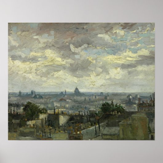 Poster Vincent van Gogh - Vue de Paris (Devant)