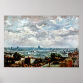 Poster Vincent Van Gogh - Vue Sur Les Toits De Paris (Devant)