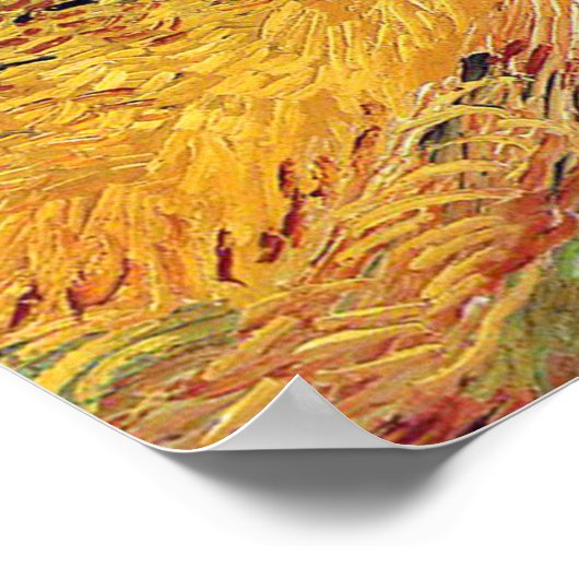 Poster Vincent Van Gogh - Wheat Field with Black Crows (Coin)