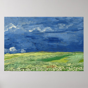Poster Vincent van Gogh - Wheatfield under Thunderclouds