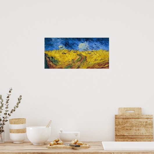 Poster Vincent van Gogh - Wheatfield with Crows (Cuisine)