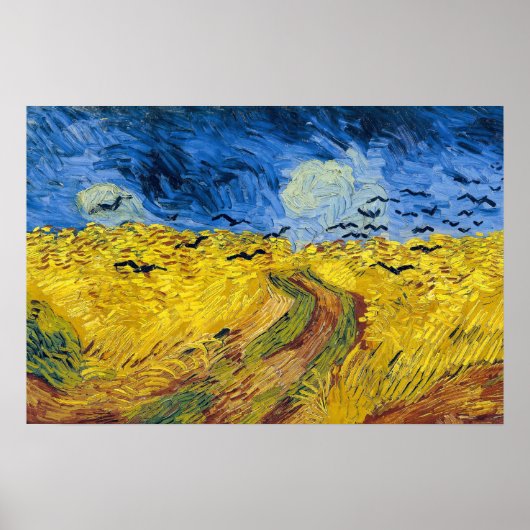 Poster Vincent van Gogh - Wheatfield with Crows (Devant)