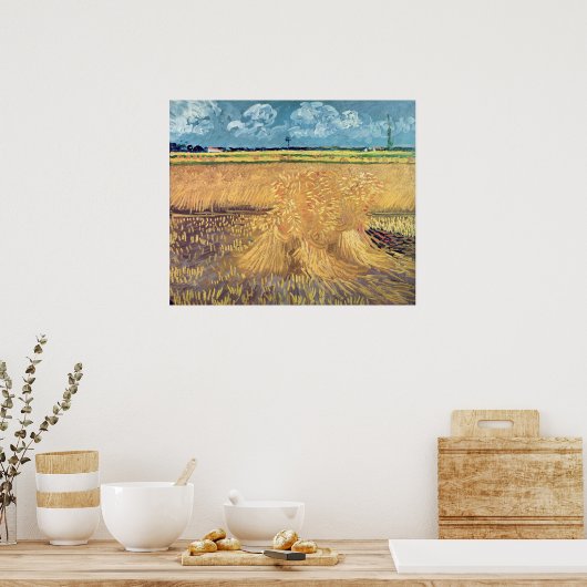 Poster Vincent van Gogh | Wheatfield with Sparades, 1888 (Cuisine)