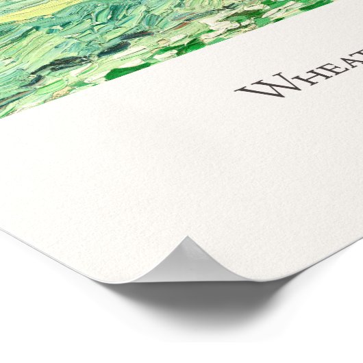 Poster Vincent van Gogh Wheatfields Sous Thundercloud (Coin)