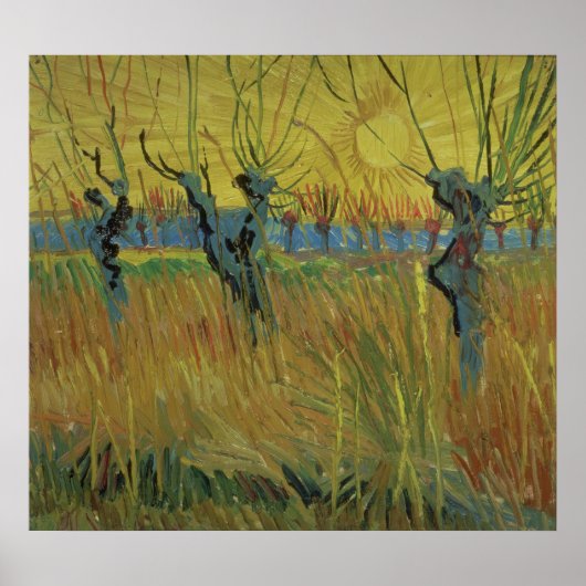 Poster Vincent van Gogh | Willows pollarisés Paramètre Su (Devant)