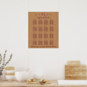 Poster Vineyard Cork Stains Red Wine Seine Chart (Cuisine)