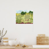 Poster Vineyard Scripture Amos Wine Grapes Watercolor (Cuisine)