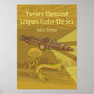 Poster Vingt Mille Lilles Sous La Mer - Jules Verne
