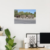 Poster Vingt Mules ont tiré ces Wagons pendant 165 Miles  (Bureau à domicile)