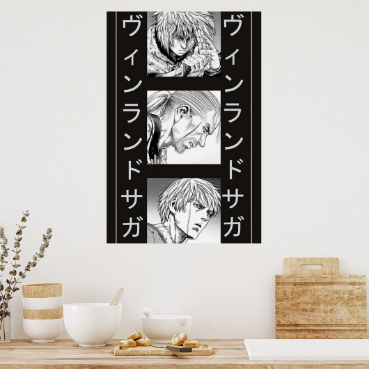 Poster vinland saga thorfinn badass évolution (Cuisine)