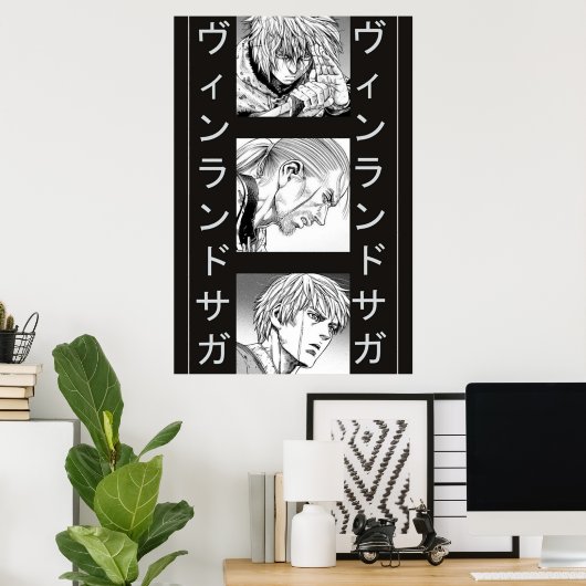 Poster vinland saga thorfinn badass évolution (Bureau à domicile)