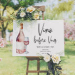 Poster Vino aquarelle avant Vows Fête des mariées Bienven<br><div class="desc">Aquarelle Vino avant Vows Fête des mariées Accueil Poster</div>