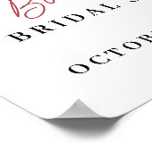 Poster Vino Before Vows Vine Fête des mariées Bienvenue (Coin)