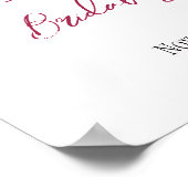 Poster Vino Before Vows Winery Fête des mariées Bienvenue (Coin)