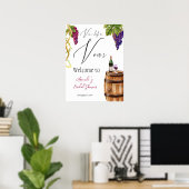 Poster Vino Before Vows Winery Fête des mariées Bienvenue (Bureau à domicile)