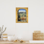 Poster Vins Et Poppies (Cuisine)